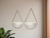 Set of Two Creamy White And Gold Round Metal Wall Planters