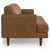 76" Brown Leather Sofa