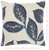 20" Navy Cotton Blend Throw Pillow
