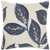 20" Navy Cotton Blend Throw Pillow