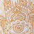 Set of Two Gold And White Hamsa Indoor Outdoor Throw Pillow