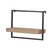 Minimalist Modern Natural and Black Wooden Wall Shelf