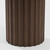 46" Brown Wood Pedestal Base Round Top Dining Table