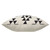 20" Black And White Geometric Recycled Poly Linen Throw Pillow