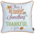Set of Four 18" X 18" Orange and White Thanksgiving Polyester Pillow Covers