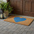 30" X 48" Brown And Blue Heart Outdoor Coir Door Mat