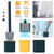 Toilet Brush And Holder TPR Bristles Toilet Bowl Cleaner Brush 