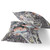 Set of Two Pink Dark Green And Gray Floral Indoor Outdoor Throw Pillow