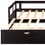 Espresso Wood Twin Day Bed With Trundle And Drawers