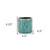 Cream And Turquoise Ceramic 15 Ounce Geometric Round Pot Planter