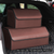 Leather Car Boot Collapsible Foldable Trunk Cargo Organizer Portable Storage Box Coffee 
