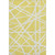 3' X 5' Yellow And Ivory Geometric Washable Area Rug With UV Protection
