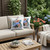 Set of Two Gray Blue And Orange Flamingo Floral Indoor Outdoor Throw Pillow