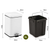Foot Pedal Stainless Steel Rubbish Recycling Garbage Waste Trash Bin Square L