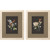 Set Of Two Elegant Wildflowers Distressed Gold Framed Wall Art