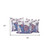 Set of Three Blue And Purple Elephant Indoor Outdoor Throw Pillow
