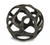 6" Natural Black Cast Iron Abstract Decorative Orb