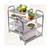 Tier Stainless Steel Kitchen Dinning Food Cart Trolley Utility Size Square Medium