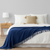 PC Royal Knitted Throw with Fringes + Chunky Knit Textu Pillowcases