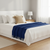 PC Royal Knitted Throw with Fringes + Chunky Knit Textu Pillowcases
