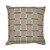 20" Beige And White Check Cotton Blend Throw Pillow Cover