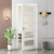 80" White Wood, Glass Slab Door