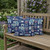 Set of Three Blue And Gray Elephant Indoor Outdoor Throw Pillow