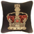 Panel-Crown Black Pillowcase/Cushion Cover 