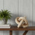 10" Brown Solid Wood Tabletop Sculpture