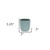 Green Ceramic 6 Ounce Striped Round Distressed Pot Planter