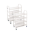 Tier Stainless Steel Kitchen Dinning Food Cart Trolley Utility Size Square 