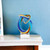 6" Rainbow Murano Glass Modern Abstract Tabletop Sculpture