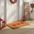 24" X 36" Brown And Red Three Hearts Outdoor Coir Door Mat