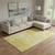 9' X 12' Gold And Ivory Abstract Washable Area Rug With UV Protection