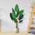 Artificial Bird of Paradise Plants Fake Tropical Palm Tree with  in Pot and Woven Seagrass Belly