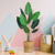 Artificial Bird of Paradise Plants Fake Tropical Palm Tree with  in Pot and Woven Seagrass Belly