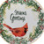 Set of Six White Red And Green Shatterproof Iron Hanging Figurine Ornaments