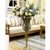 European Clear Glass Floor Home Decor Flower Vase with Tall Metal Stand