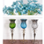 European Clear Glass Floor Home Decor Flower Vase with Tall Metal Stand