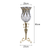 European Clear Glass Floor Home Decor Flower Vase with Tall Metal Stand