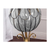 European Clear Glass Floor Home Decor Flower Vase with Tall Metal Stand