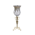 European Clear Glass Floor Home Decor Flower Vase with Tall Metal Stand