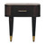 18" Brown Solid Wood Two Drawer Nightstand
