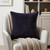 20" Black Cotton Throw Pillow