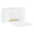 White Wood Twin Murphy Bed With Drawers