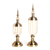 Clear Glass Flower Vase with Lid and Transparent Filler Vase Gold