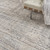 10' X 14' Ivory And Blue Southwestern Distressed Area Rug With Fringe