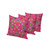 Set of Three Pink Light Green And Purple Paisley Indoor Outdoor Throw Pillow