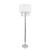 62" White Metal Floor Lamp With White Fabric Drum Shade