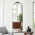 64" Black Metal Arch Freestanding Framed Standing Mirror